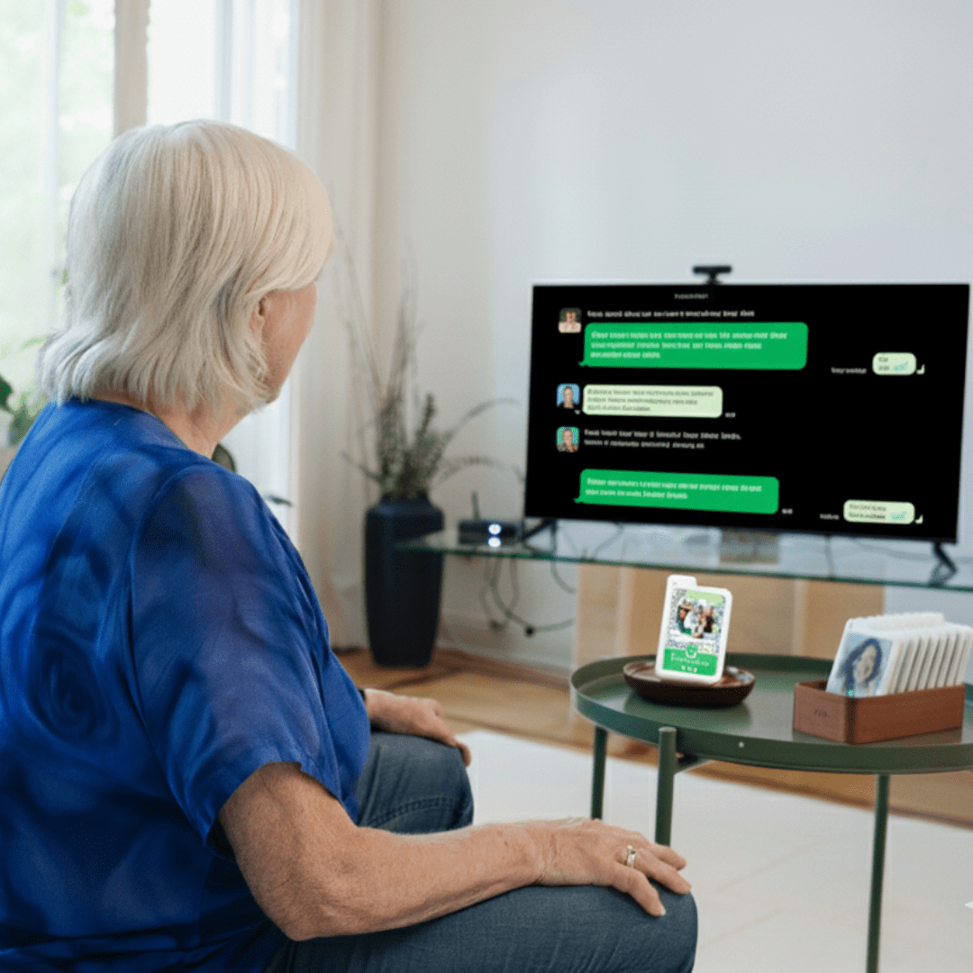 Nachrichten erscheinen auf dem Fernseher